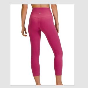 Lululemon Align HR Crop 23" PINK Tights LW6BQZS Size 6 EUC